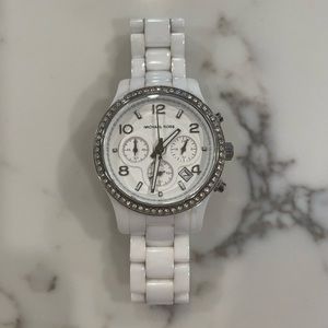 Michael Kors white ceramic watch